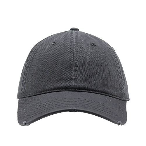 Image of Classic Washed Cotton Baseball Cap - Vintage Adjustable Dad Hat, Curved Bill for Men Women, Outdoor Everyday Wear