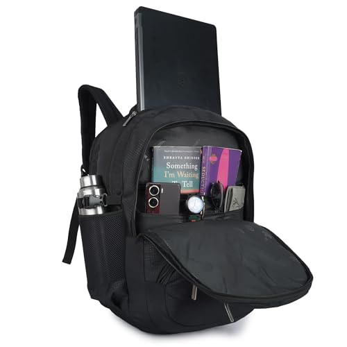 Image of Half Moon Extra Large 60L Rucksack Travel Backpack Bag for Man Waterproof Trekking Bag for Men with Rain Cover & 17-Inch Laptop Luggage Bags for Mens Hiking & Tourist Bag for Men (Black & Black)