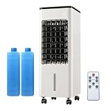 Mobile Klimaanlage ohne Abluftschlauch, Ventilator mit Wasserk&uuml;hlung, Tragbare Klimager&auml;t f&uuml;r Zuhause, Luftk&uuml;hler leise, Portable Air Conditioner, Verdunstungsk&uuml;hler, Evaporative Air Cooler, Schwarz