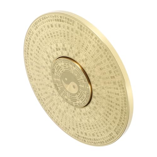 STOBAZA Brújula China Tradicional de Latón Decorativa Retro para Mesa miniatura 1