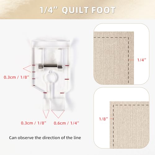 2 Piezas Pie Prensatelas para Quilting y Puntada en Ranura miniatura 4