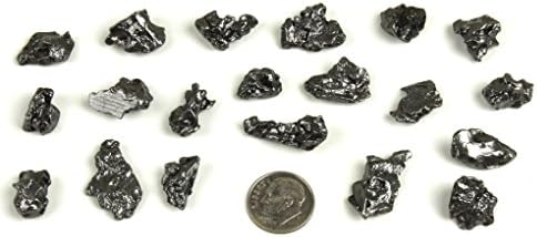 Meteorites (3-5 Grams Each) from Campo del Cielo in Argentina, Bonus: Tektite (2.5-4.5 Gram) and Certificate of Authenticity, Choose Quantity of 10, 20, or 40 Meteorites, Dancing Bear Brand (20)