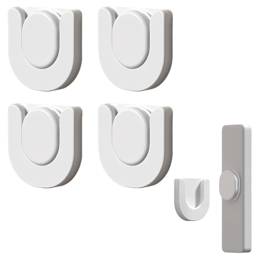 4 Pezzi Supporto per Telecomando da Parete, Supporti Magnetico per Telecomando, Autoadesivo Porta Telecomandi da Parete, Supporto Magnetico da Parete per TV, Prese