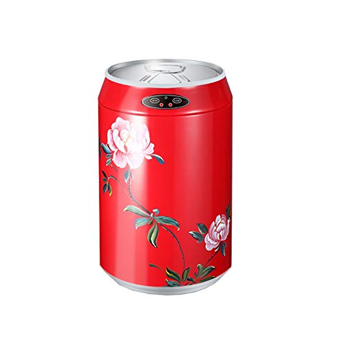 LILIS Poubelle Jardin,conteneur poubelle Poubelle Coke Style Européen Peintes À La Main Canettes Intelligent Automatique Induction Accueil Chambre Bureau (Color : 9L)