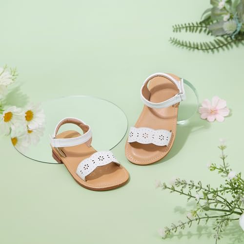 Image of Otter MOMO Girls Open Toe Princess Flat Sandals with Comfort Sole Summer Sandals