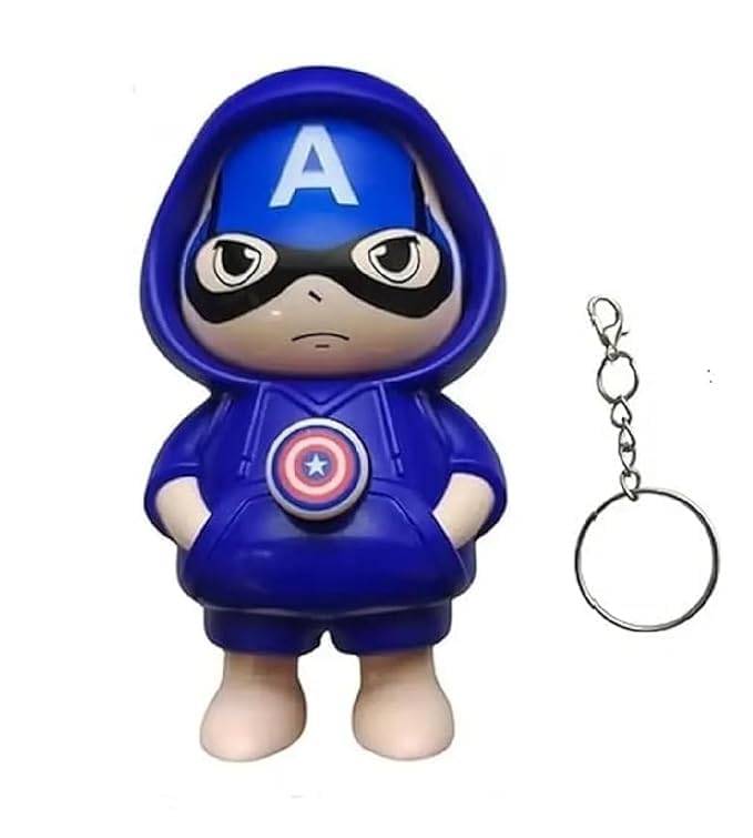 ODIN Rotating Face Changing Keychain, 3D Cartoon Character Key