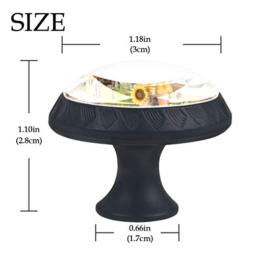 Bouton de meuble fleur pour placard de cuisine fleurie