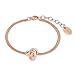 Produktbild S.Oliver Damen Armband Knoten Anhänger Edelstahl IP 17+3 cm Rosegold
