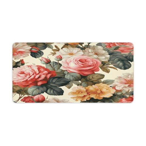 Vintage Floral Pad Mouse Large Antideslizante