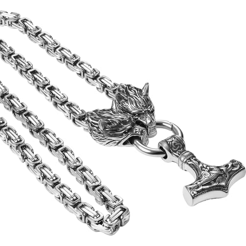 Collier Viking Mjolnir amulette marteau de Thor, idée cadeau homme original