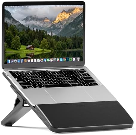 Adjustable Bamboo Laptop Stand,Portable Computer Riser,Ergonomic ...