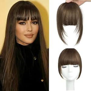 Bangs Hair Clip Human Hairpiece Clip In Bangs Real Human Hair Clip On Bangs With Temple French Bangs Hair Extensions For Women
