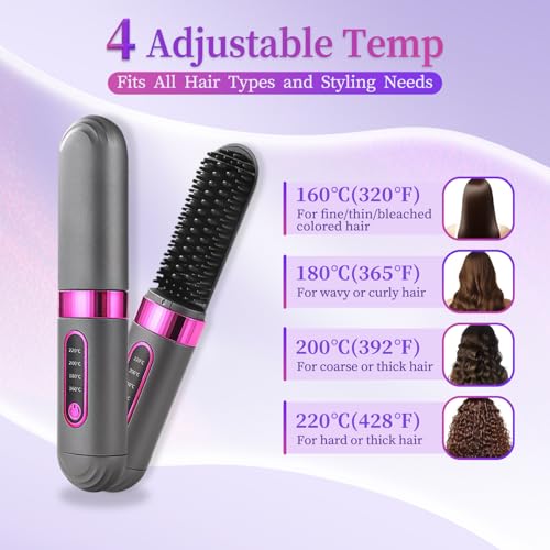 Cepillo alisador inalámbrico Go Brush Pro con 4 temperaturas miniatura 3