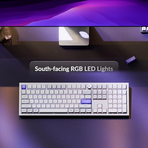 Image of Keychron Q6 HE Wired Hall Effect Keyboard, Rapid Trigger Magnetic Switch Keyboard Hot Swappable, 8000 Hz Polling Rate Full-Size Layout Aluminum, Custom RGB for Mac Windows Linux - White