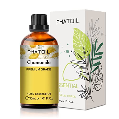 PHATOIL Aceite Esencial Manzanilla 30ml, Aceites Esenciales para Humidificador, Aceite de Manzanilla Puro Natural para Difusor Aromaterapia Velas