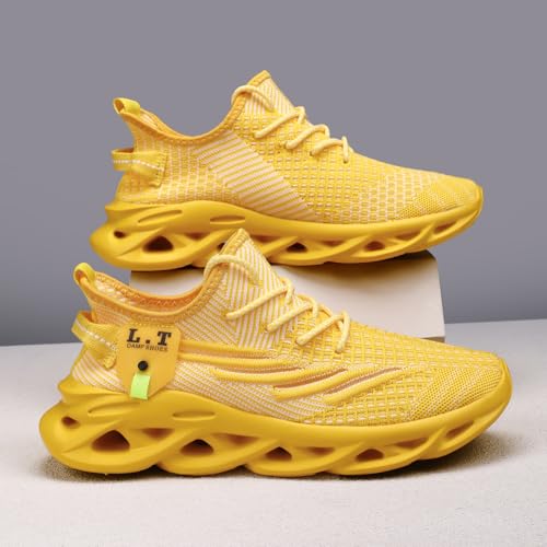 Image of DLWKIPV Men Running Shoes Men's Tennis Shoes Lightweight Breathable Fashion Sneakers Non Slip Workout Gym Shoes for Running
