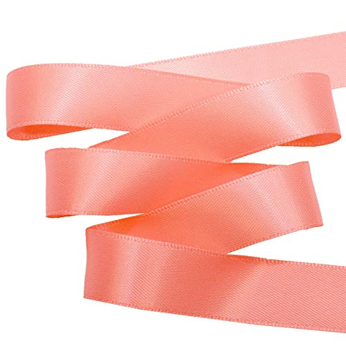 Image of Morex Ribbon 08816 /50-238 Double Face Satin Ribbon, 3 /8 inchx 50 Yd, Light Coral