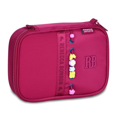 Estojo Box Rebeca Bonbon Beaded Fun Organizador Espaçoso RB (Rosa)