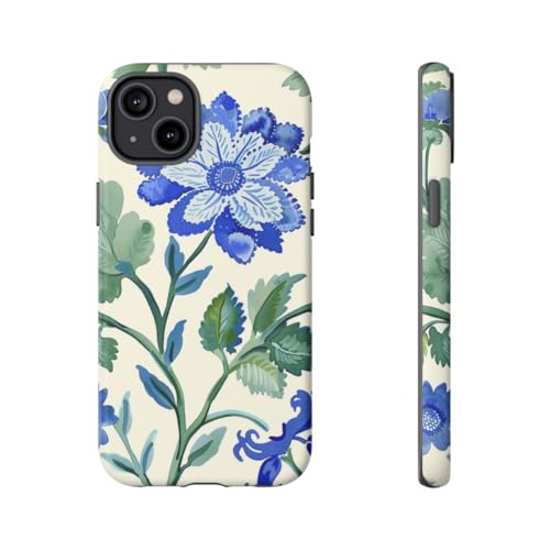 Coque rigide mate iPhone 14 Plus aquarelle florale premium