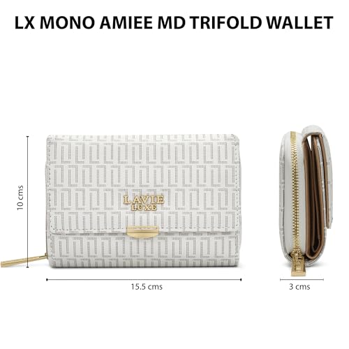 Image of Lavie Luxe Women's Lucie Emboss Medium Trifold Wallet | Gift for Women