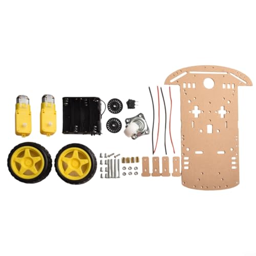 2WD Smart Robot Car Chassis Kit, Speed Encoder, DC Gear Motors 1:48, DIY Educational Learning Platform for Arduino Tracking Obstacle Avoidance