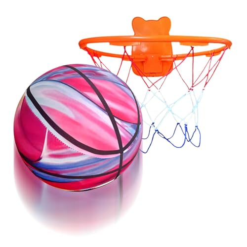 Decorhome Balón de baloncesto silencioso | Balón de baloncesto de espuma para interiores - Balón de baloncesto silencioso para interiores con neumáticos, pelota de entrenamiento de baloncesto