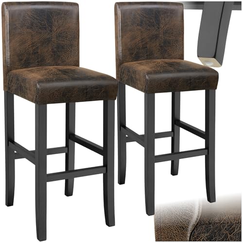 tectake® 2er Set Barhocker, Bistrohocker, Tresenhocker, Barhocker mit...