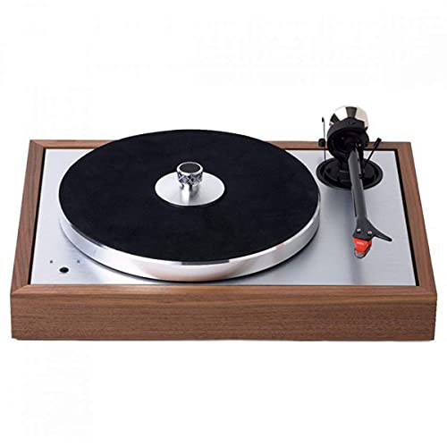 Tourne-Disque Tourne-Disque À Entraînement par Courroie 33/45 Vitesses Bois Matériel Enregistreur Marron - Image 3