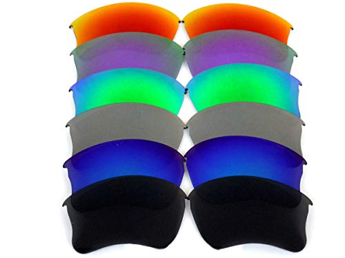 Replacement Lenses Compatible For Oakley Flak Jacket XLJ Polarized Black&Blue&Gray&Green&Purple&Red 6 Pairs -  GALAXYLENSE