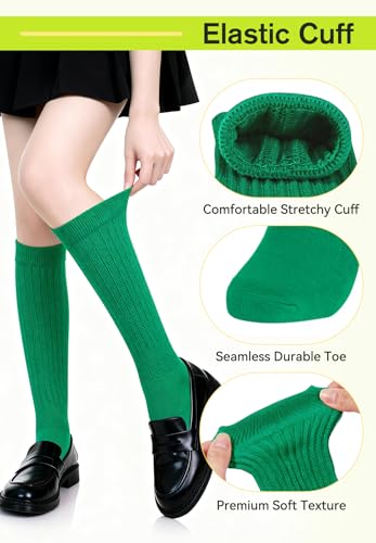 Image of Zando Slouch Socks for Women - 80s 90s Knee High Scrunch Socks Soft Long Stacked Boot Sock Warm Winter Sock Daily Wear