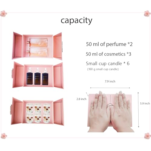 Elegant Small Pink Gift Box for Women with Lid & Accessories - Reusable Magnetic Closure Gift Box for Birthday,Wedding & Bridesmaid Proposal-Romantic Gift Presentation Set for Mother's Day & Valentine's Day - Image 7