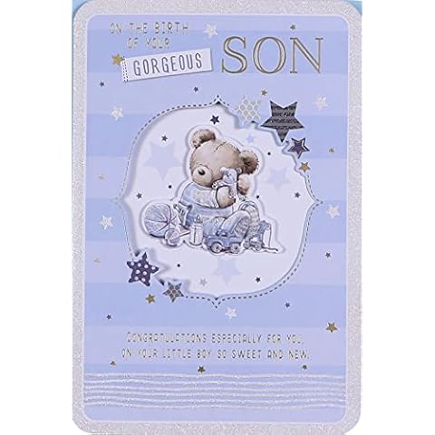 Prelude New Baby Boy Congratulations Card Cover