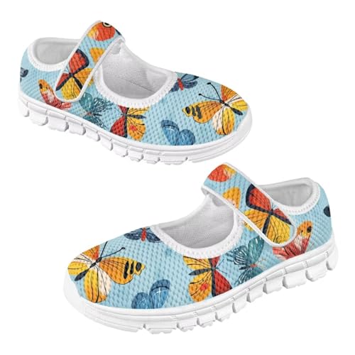 Binienty Kids Mary Jane Flat Sneakers Casual School Uniform Dress Shoes Little/Big Girls