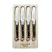 FlyingColors Laguiole Butter Knives/Spreaders Set, Stainless Steel, Black Color Handle, 4 Pieces