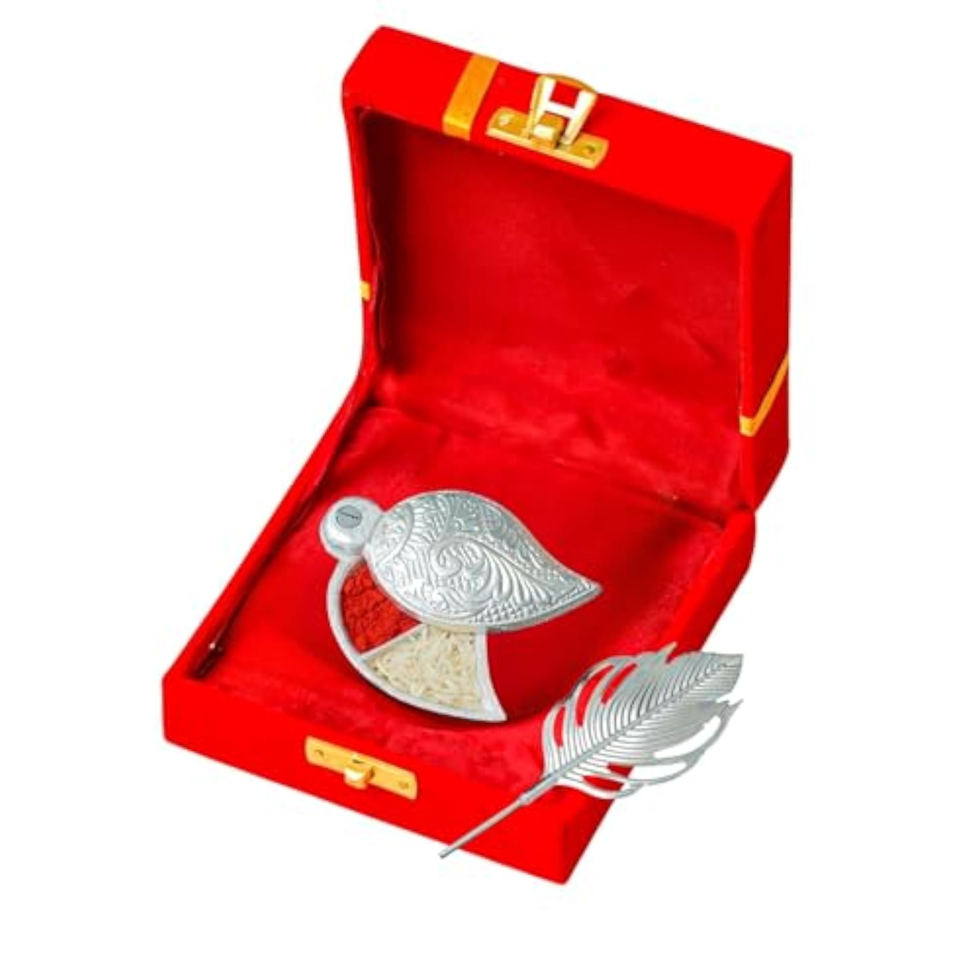 German Silver Corporate Gifting Kumkum Puja Box, Premium Gift