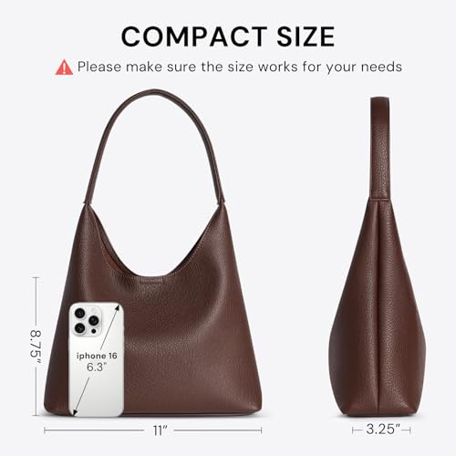 Small Slouchy Vegan Leather Shoulder Bag