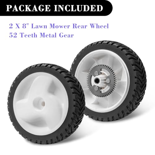 Cluparis 105-3036 Wheel Gear Assembly, 8 inch Mower Wheels Replace for Toro 20041 20066 20017 20068 20073 Drive Recycler Lawn Mower, 2 Pack