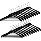 シンコハンガー(Shinkohanger) 衣類用ハンガー リバース ジャケットスリムストップ 幅42cm 2本組×5個セット ブラック 日本製 ラック ズボン 洗濯 タオル スラックス バスタオル ネクタイ 頑丈 かたくずれ防止 物干し スカート パンツ 押し入れ 収納 コート スーツ 016688