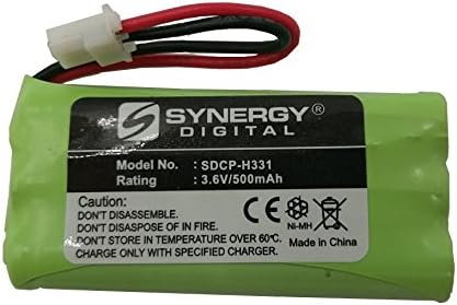 Cordless Phone Battery, Compatible with Vtech BT5872 Cordless Phone, (Ni-MH, 3.6V, 500mAh) Ultra High Capacity, Replacement for Vtech 89-1333-01-00, BT5632, BT5872, Logitech R-IG7 Battery