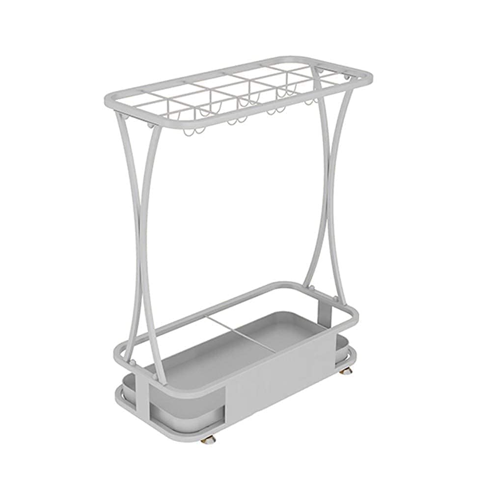 Gardeneea Umbrella Stand, Umbrella Umbrella Stand Rack,Umbrella Stand Hotel Large-Capacity Wrought Iron,Detachable and Easy to Install Umbrella Storage Rack,for Hallway Foyer/White/21 Holes (White 15