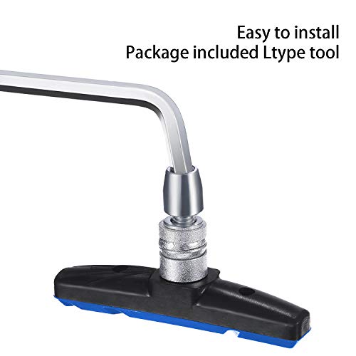 image for Hotop 4 Pairs V Bike Brake Pads with Hex Nuts and Spacers V Bicycle Br