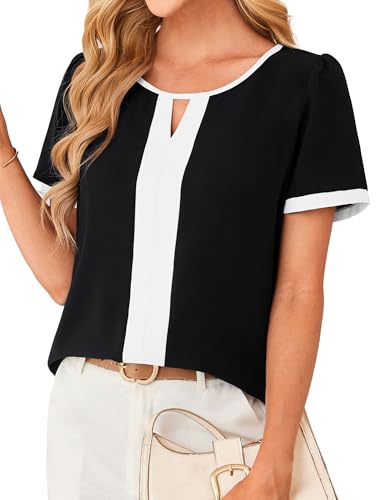 Materiale Confortevole: Le nostre t-shirt da donna sono realizzate principalmente in poliestere, che è leggero, comodo e facile da indossare, adatto per la primavera e l'estate