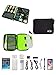Accessory Organizer Bag Waterproof Portable Cable Organizer Bag,YUEMI Double Layers with Great Capacity Cable Organizer Bag Suitable for Travel/Houseware Storage/Business Office Stationery Storage