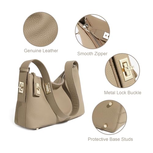 Genuine Leather Shoulder Bag for Women - Adjustable Satchel Top-Handle Handbag4