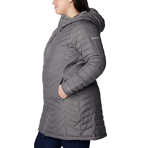 Columbia Jaqueta feminina Powder Lite, cinza cidade, grande