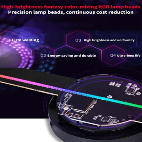 Proiettore 3D con ventola LED ologramma – Controllo app WiFi per splendidi display visivi in occasione di eventi e feste