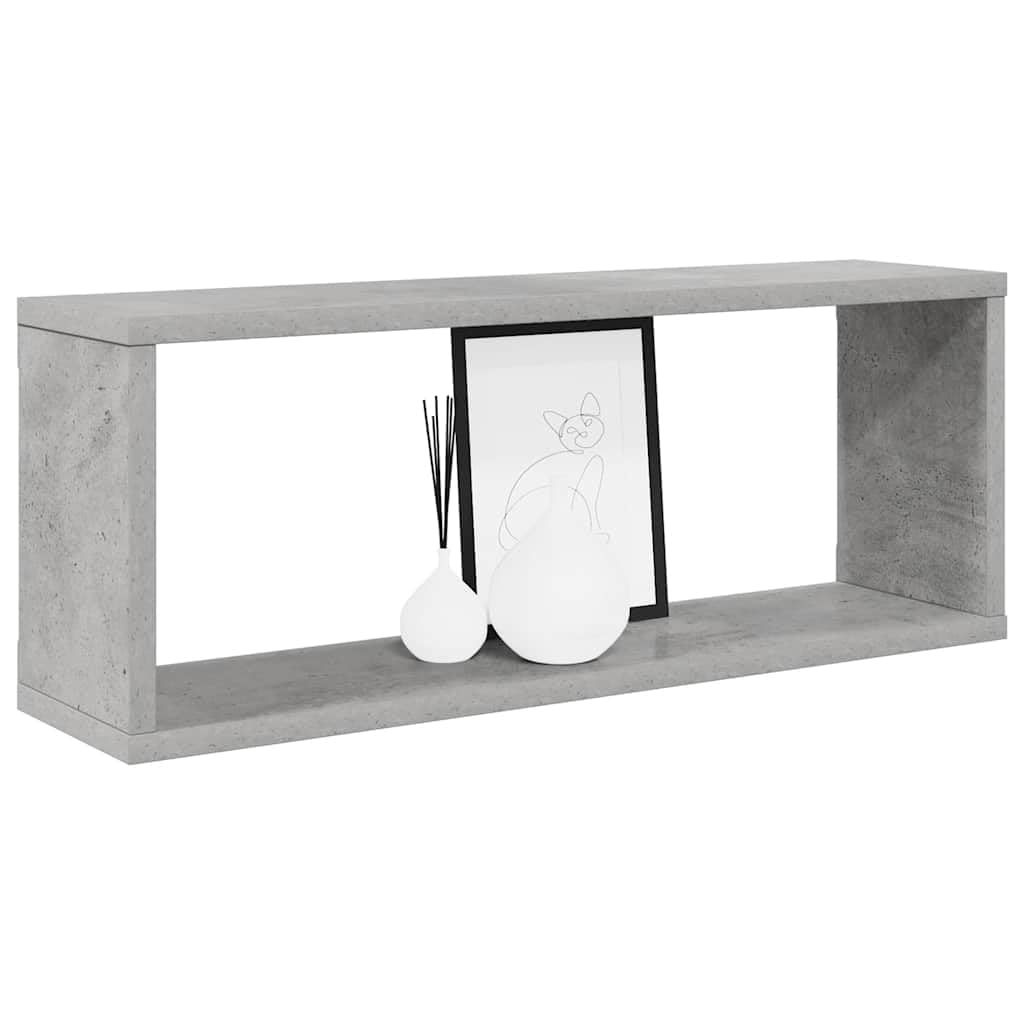 Regał w kostkę, 6 sztuk, szary beton, 60 x 15 x 23 cm, materiał drzewny, regał ścienny, dekoracyjne systemy przechowywania, do salonu, sypialni, kuchni, łazienki, korytarza, biura, organizer