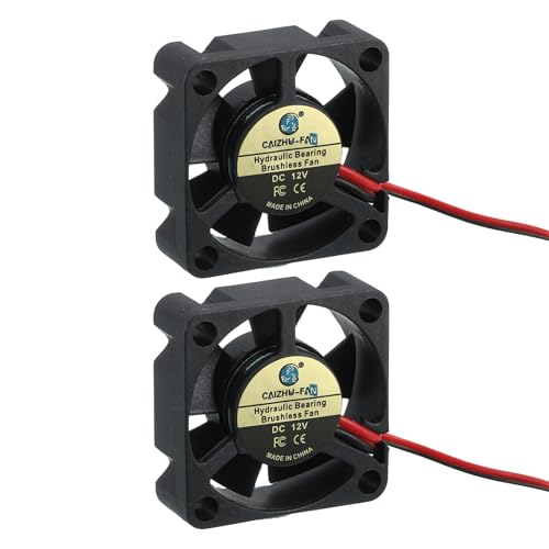 sourcing map 2 Pcs 3D Printer 3010 Cooling Fan, 12V 5500RPM 30 x 30 x 10 mm Hydraulic Bearing XH2.54 Extruder Cooling Fa