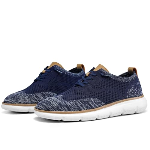 Image of Mens Casual Dress Sneakers Fashion Walking Mesh Oxfords Shoes Business Work Lightweight Soft Sole