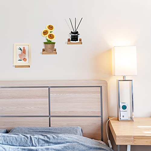 PHOENANCEE 12.7x12.7x4cm, Wooden Square Floating Shelves, Compact Style Mini Wall Shelf for Small Objects, Hanging Wall Shelf Decoration for Bedroom, Living Room, Set of 3(Carbonized Black) - Cosy Home Interiors PHOENANCEE 12.7x12.7x4cm, Wooden Square Floating Shelves, Compact Style Mini Wall Shelf for Small Objects, Hanging Wall Shelf Decoration for Bedroom, Living Room, Set of 3(Carbonized Black) - Image 7